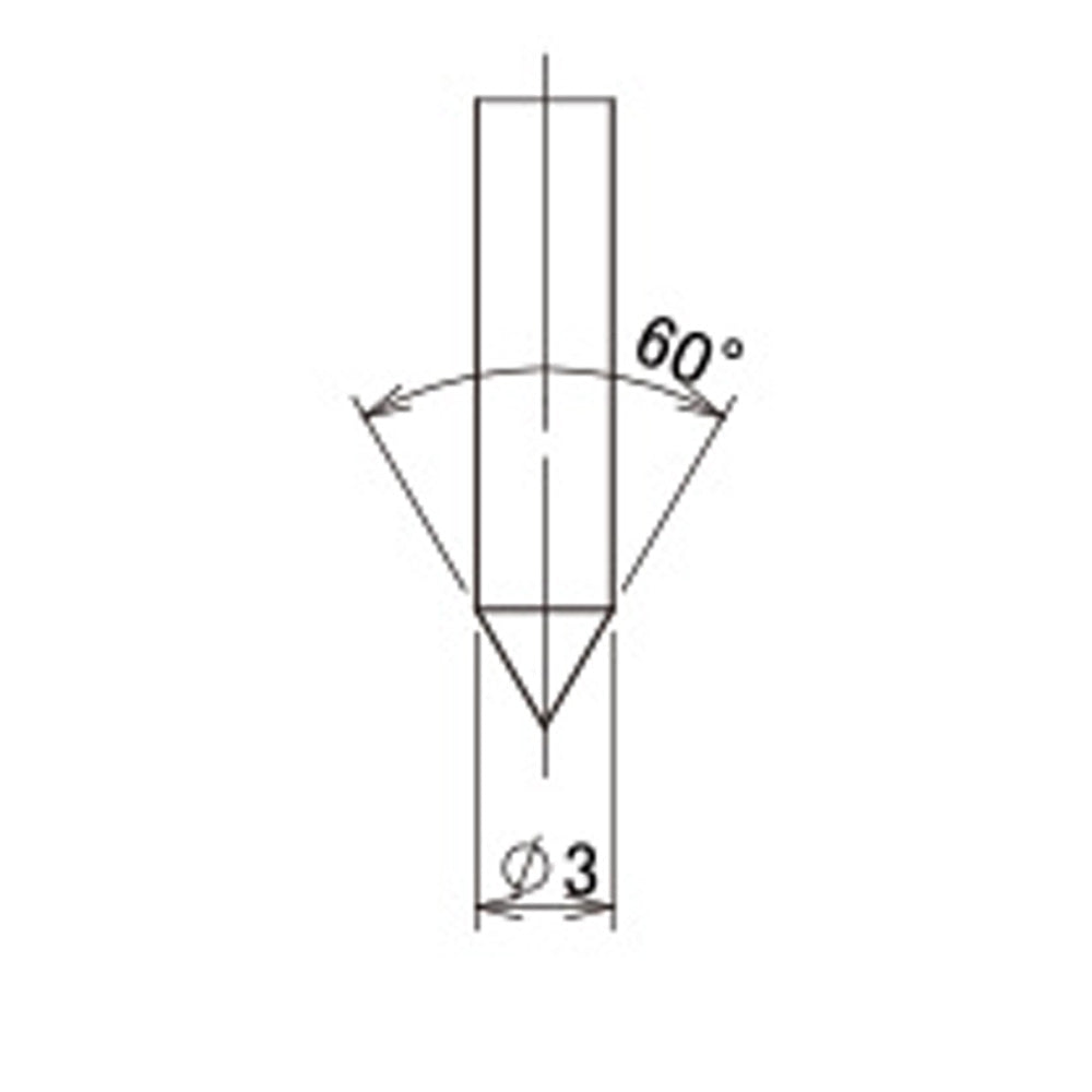 Carbide pin 60 degree tip diagram