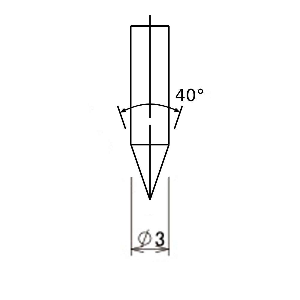Carbide pin 40 degree tip diagram
