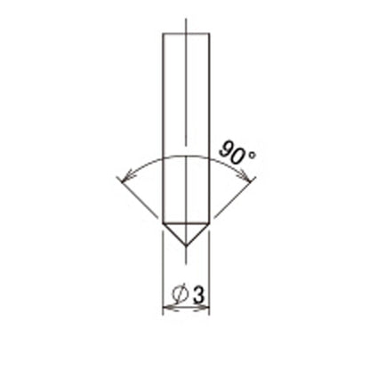 Carbide pin 60 degree tip diagram