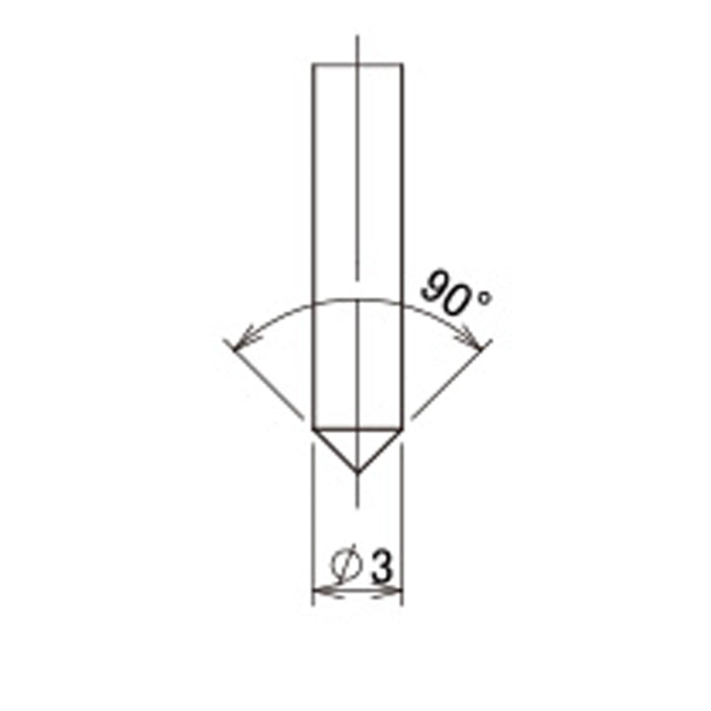 Carbide pin 90 degree tip diagram